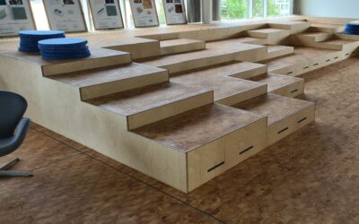 Novo Nordisk got sustainable flooring from upcycled wooden blocks