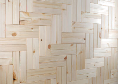 NORTO Leth wooden wall decoration in a horizontal herringbone pattern with 2x2 lists (210x42 mm)