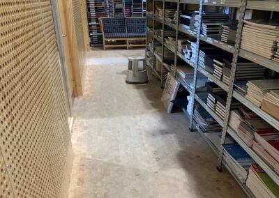 NORTO FloorUP trægulv i boghandel på Aarhus Arkitektskole